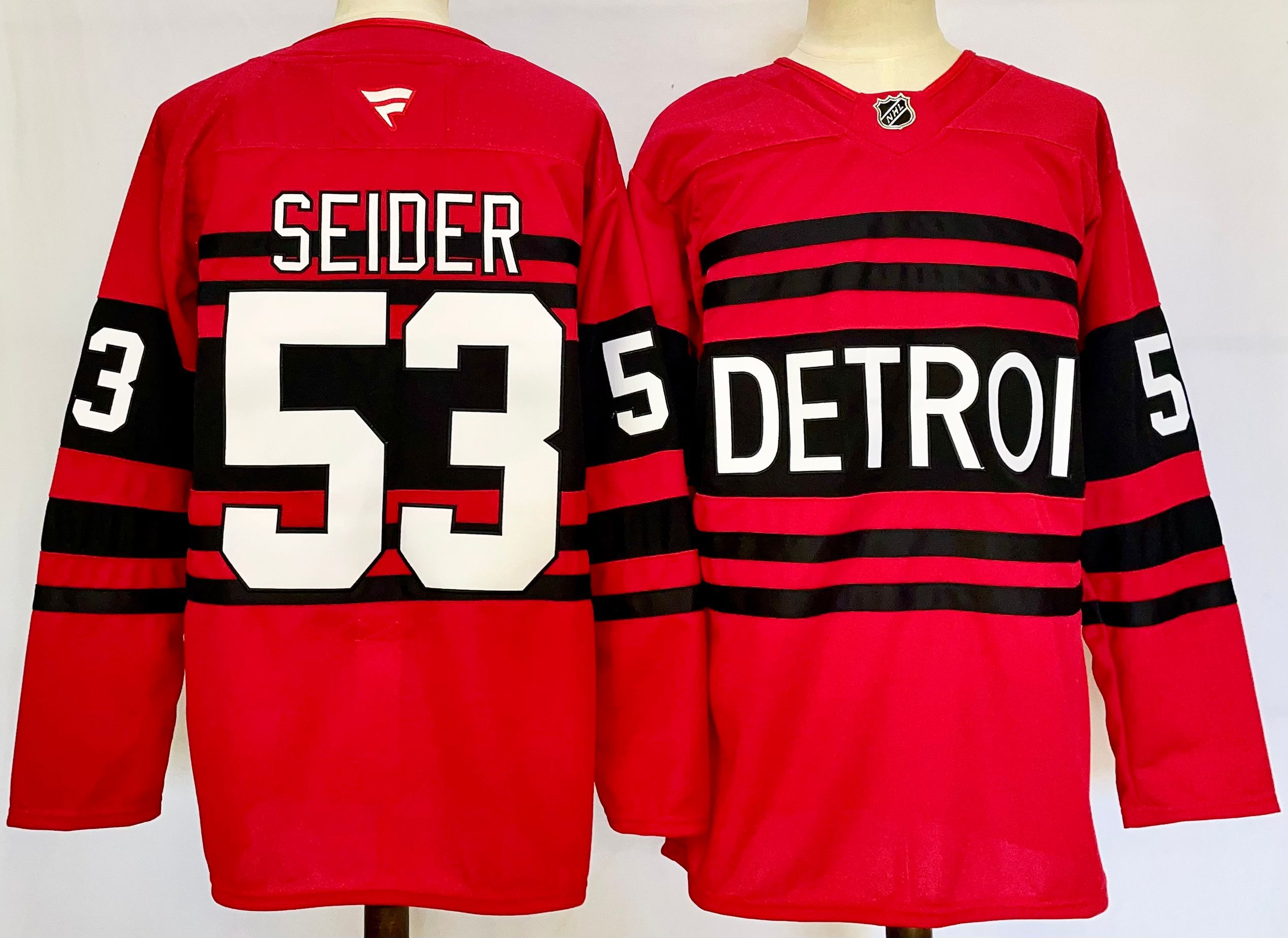 Men Detroit Red Wings #53 Seider Red 2025 Home Premier Player NHL Jersey->detroit red wings->NHL Jersey